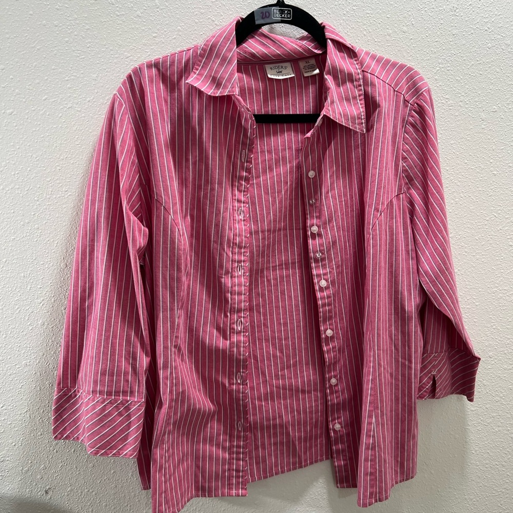 Bright pink beach linen shirt